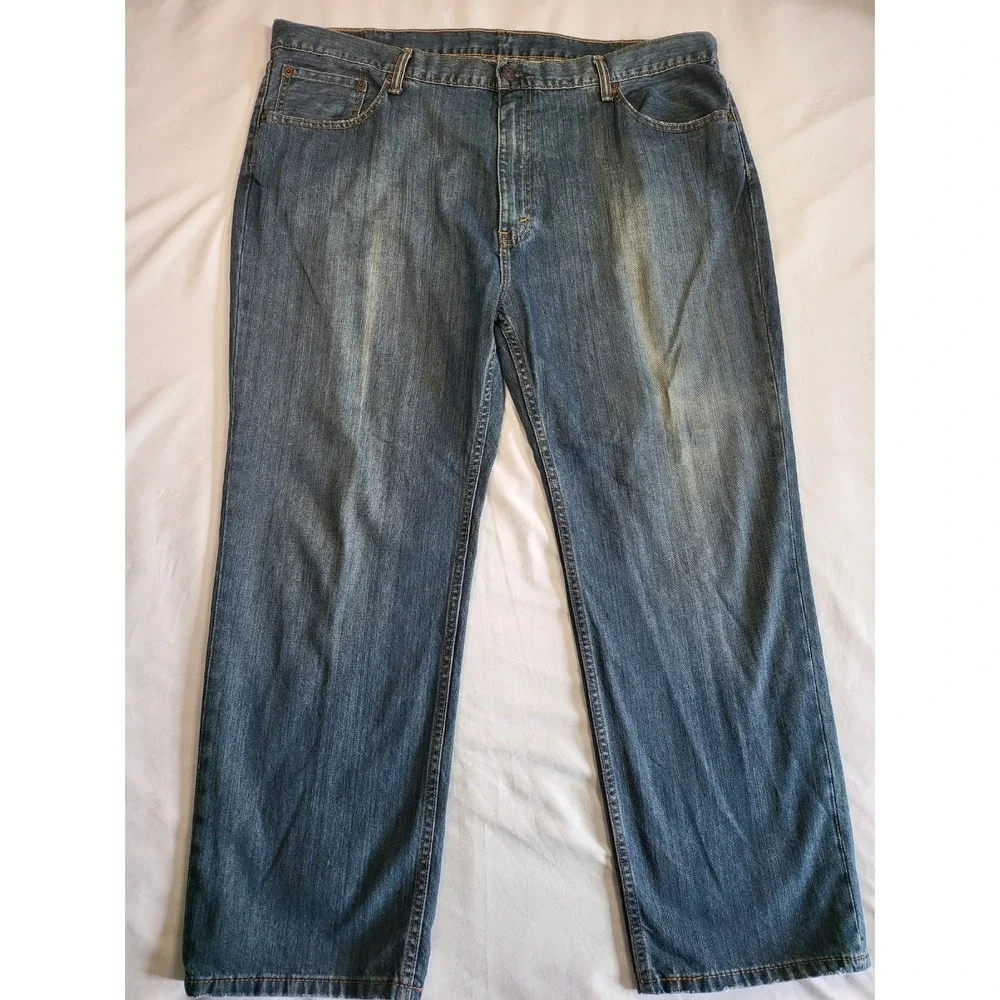 Levis 559 Relaxed Straight Leg Jeans Mens 44x28 Medium Wash Blue Denim